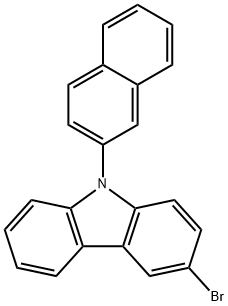 3-ブロモ-9-(2-ナフチル)カルバゾール 化学構造式
