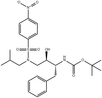 N-[(1R,2R)-2-Hydroxy-3-[(2-Methylpropyl)[(4-nitrophenyl)sulfonyl]aMino]-1-(phenylMethyl)propyl]carbaMic Acid 1,1-DiMethylethyl Ester Struktur