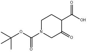 1-BOC-3-オキソイソニペコチン酸 化学構造式