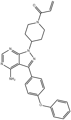 2-Propen-1-one, 1-[4-[4-aMino-3-(4-phenoxyphenyl)-1H-pyrazolo[3,4-d]pyriMidin-1-yl]-1-piperidinyl]- Struktur