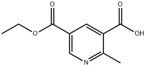 5-(エトキシカルボニル)-2-メチルニコチン酸 化学構造式