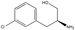 (2S)-2-アミノ-3-(3-クロロフェニル)プロパン-1-オール HCL 化学構造式