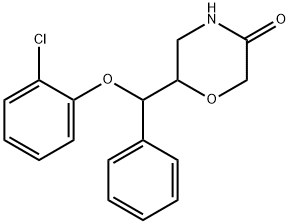 6-((2-Chlorophenoxy)(phenyl)Methyl)Morpholin-3-one Struktur