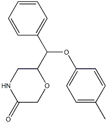 6-(Phenyl(p-tolyloxy)Methyl)Morpholin-3-one Struktur