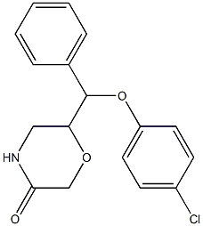 6-((4-氯苯氧基)(苯基)甲基)吗啉-3-酮 结构式