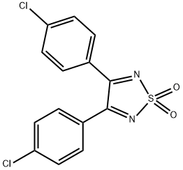 3,4-ビス(4-クロロフェニル)-1,2,5-チアジアゾール1,1-ジオキシド 化学構造式