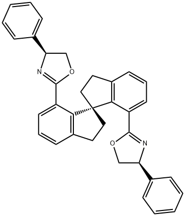 (S)-7,7Bis[(4S)-(phenyl)oxazol-2-yl)]-2,23,3tetrahydro-1,1spirobiindane, min. 97% (Sa,S,S)-SpiroBOX Structure