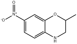 2-Methyl-7-nitro-3,4-dihydro-2H-1,4-benzoxazine, 97% 化学構造式