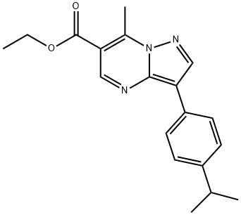 ethyl 3-(4-isopropylphenyl)-7-Methylpyrazolo[1,5-a]pyriMidine-6-carboxylate Structure