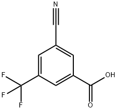 3-氰基-5-三氟甲基苯甲酸 结构式