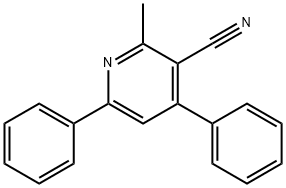 2-甲基-4,6-二苯基氰吡啶 结构式