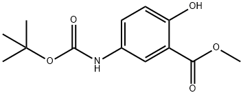 5-[[(1,1-DiMethylethoxy)carbonyl]aMino]-2-hydroxybenzoic Acid Structure