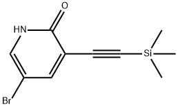 5-broMo-3-((triMethylsilyl)ethynyl)pyridin-2-ol Structure