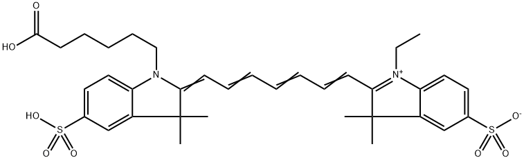 磺基-CY7 羧酸 结构式