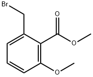 2-溴甲基-6-甲氧基苯甲酸甲酯 结构式