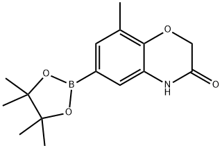 2H-1,4-Benzoxazin-3(4H)-one, 8-Methyl-6-(4,4,5,5-tetraMethyl-1,3,2-dioxaborolan-2-yl)-|2H-1,4-苯并恶嗪-3(4H)- 1,8-甲基-6-(4-,4-,5-,5-四甲基-1,3-二氧硼烷-2-基)-