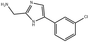 (4-(3-クロロフェニル)-1H-イミダゾール-2-イル)メタンアミン 化学構造式