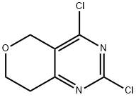 2,4-ジクロロ-7,8-ジヒドロ-5H-ピラノ[4,3-D]ピリミジン 化学構造式