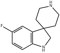5-氟螺[吲哚炔E-3,4'-哌啶 结构式