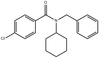 N-ベンジル-4-クロロ-N-シクロヘキシルベンズアミド 化学構造式