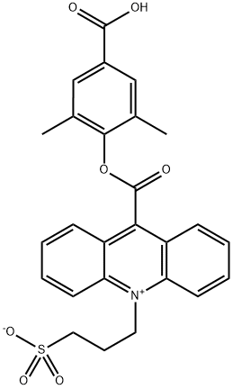 9-[(4-Carboxy-2,6-diMethylphenoxy)carbonyl]-10-(3-sulfopropyl)acridiniuM Inner Salt Struktur