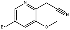 2-(5-broMo-3-Methoxypyridin-2-yl)acetonitrile Struktur
