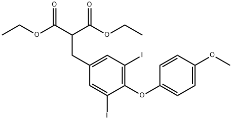 Diethyl 2-(3,5-diiodo-4-(4-Methoxyphenoxy)benzyl)Malonate Structure