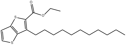 3-ウンデシルチエノ[3,2-B]チオフェン-2-カルボン酸エチル 化学構造式