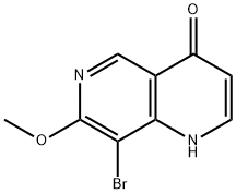 8-溴-7-甲氧基-1,6-萘啶-4(1H)-酮, 952138-17-9, 结构式