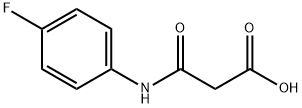 3-(4-フルオロフェニルアミノ)-3-オキソプロパン酸 化学構造式
