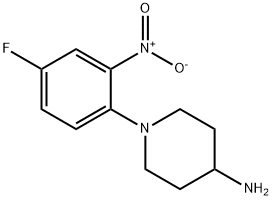 1-(4-fluoro-2-nitrophenyl)piperidin-4-aMine Structure