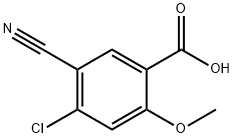 4-氯-5-氰基-2-甲氧基苯甲酸 结构式