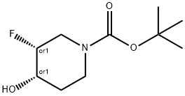 cis-tert-butyl 3-fluoro-4-hydroxypiperidine-1-carboxylate Structure