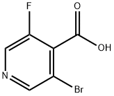 3-ブロモ-5-フルオロイソニコチン酸 化学構造式