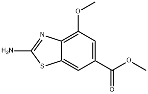 2-氨基-4-甲氧基-6-苯并噻唑羧酸甲酯 结构式
