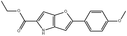 2-(4-Methoxyphenyl)-4H-furo[3,2-b]pyrrole-5-carboxylic Acid Ethyl Ester Structure