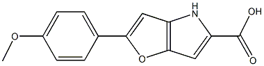 2-(4-Methoxyphenyl)-4H-furo[3,2-b]pyrrole-5-carboxylic Acid Structure