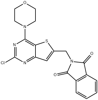 2-((2-chloro-4-Morpholinothieno[3,2-d]pyriMidin-6-yl)Methyl)isoindoline-1,3-dione Struktur
