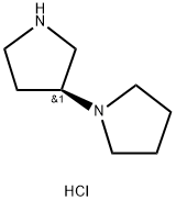 (3'S)-(1,3)-双吡咯烷盐酸盐 结构式