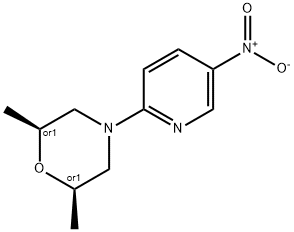 (2R,6S)-2,6-DIMETHYL-4-(5-NITRO-2-PYRIDINYL)-1,4-OXAZINANE 结构式