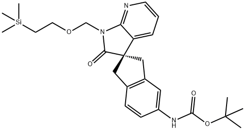 (S) - 叔丁基(2'-氧代-1' - ((2-(三甲基甲硅烷基)乙氧基)甲基)-1,1',2',,957121-35-6,结构式