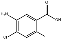 4-氯-2-氟-5-氨基苯甲酸,957187-25-6,结构式