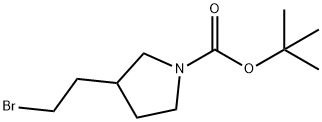 3-(2-ブロモエチル)ピロリジン-1-カルボン酸TERT-ブチル 化学構造式