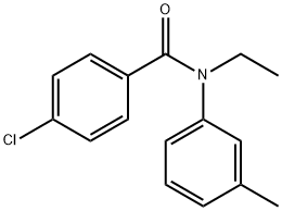 4-クロロ-N-エチル-N-(3-メチルフェニル)ベンズアミド 化学構造式