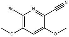 6-溴-3,5-二甲氧基皮考啉腈 结构式