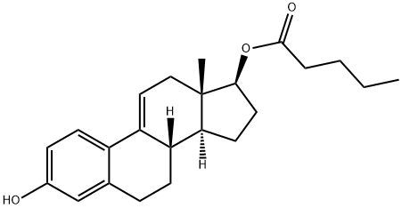 ∆9,11-DEHYDRO-17Β-ESTRADIOL 17-VALERATE 化学構造式