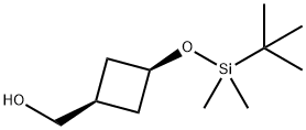 CIS-3-[[(1,1-ジメチルエチル)ジメチルシリル]オキシ]シクロブタンメタノール 化学構造式