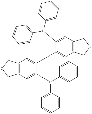 6,6'-Bis(diphenylphosphino)-1,1',3,3'-tetrahydro[5,5']biisobenzofuran Struktur