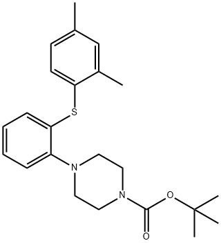 4-[2-(2,4-DiMethylphenylsulfanyl)phenyl]piperazine-1-carboxylic acid tert-butyl ester Struktur