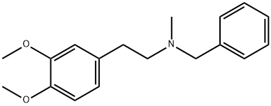 N-苄基-2-(3,4-二甲氧苯基)-N-甲基乙胺 结构式
